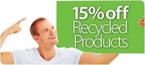 15% off Recycled Products